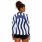 LGNDRY FC — Navy & White Wavy Stripe Long Sleeve Jersey