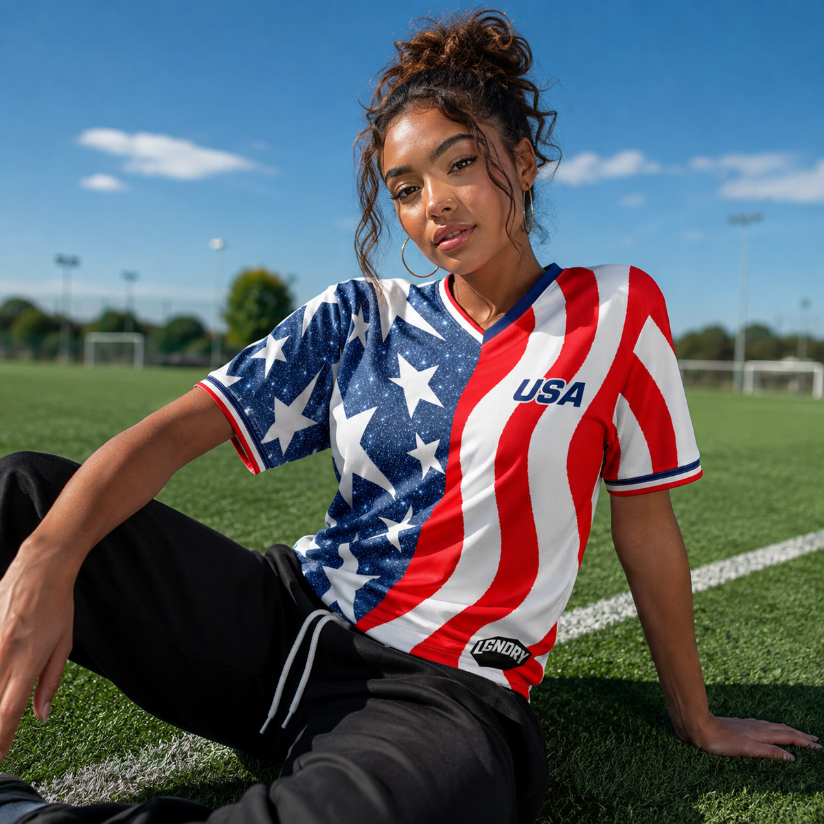 LGNDRY FC — Stars & Stripes Shorts Sleeve Jersey
