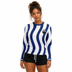 LGNDRY FC — Navy & White Wavy Stripe Long Sleeve Jersey